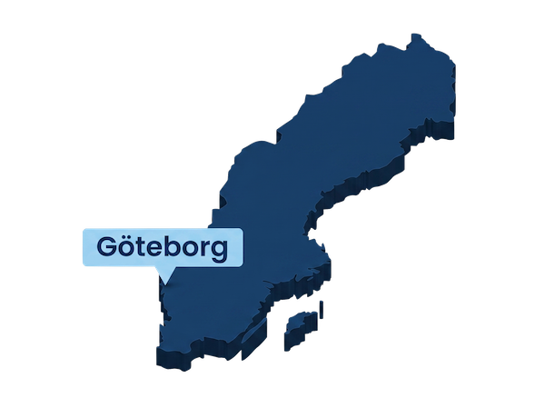Göteborg service area map